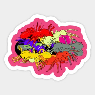 Colorful Ants Sticker